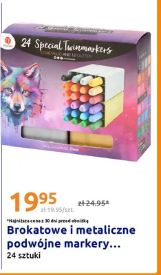 Brokatowe i metaliczne podwójne markery DécoTime promocja w Action