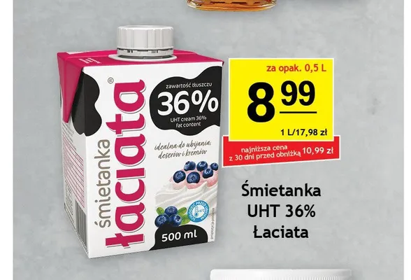 Śmietanka UHT 36% Łaciate promocja w Gram Market