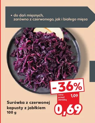 Surówka z czerwonej kapusty z jabłkiem promocja w Kaufland