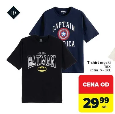 T-shirt męski TEX rozm. S-3XL promocja w Carrefour