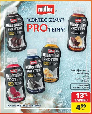 Napój mleczny proteinowy granola różne rodzaje promocja w Carrefour Market