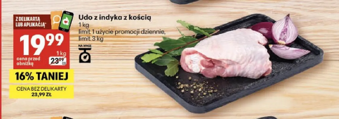 Udo z indyka z kością promocja w Delikatesy Centrum