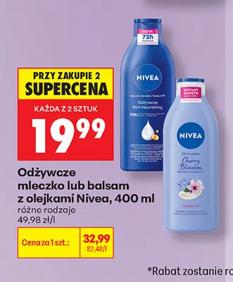 Mleczko do ciała odżywcze Nivea Rich Nourishing promocja w Biedronka