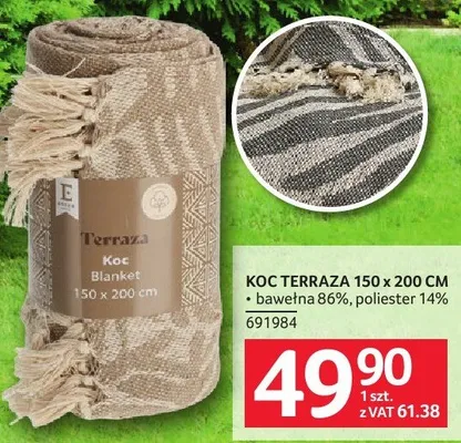 Koc Terraza 150 x 200 cm promocja w Selgros