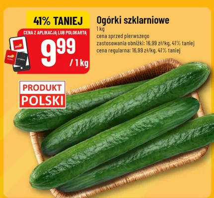Ogórki szklarniowe promocja w POLOmarket