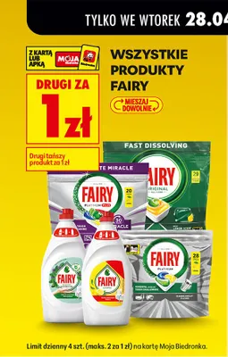 Wszystkie produkty DRUGI ZA 1 ZŁ promocja w Biedronka