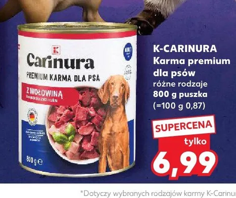 Karma dla psów mokra K-Carinura Premium promocja w Kaufland