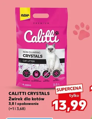 Żwirek dla kotów Calitti Crystals promocja w Kaufland