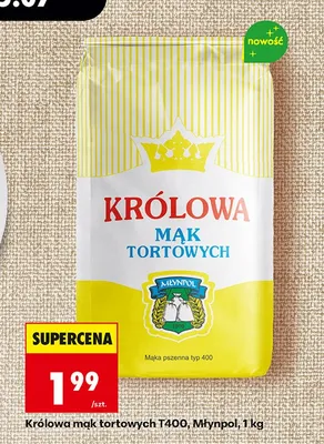 Mąka pszenna tortowa Królowa T400 promocja w Biedronka