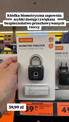 Kłódka biometryczna Hykker promocja w Biedronka