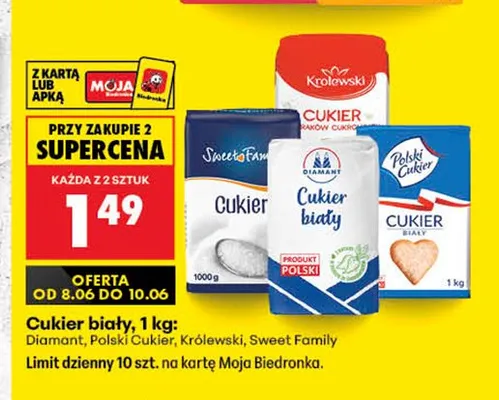 Cukier biały Polski Cukier promocja w Biedronka