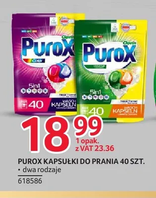 Purox kapsułki do prania promocja w Selgros