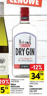 Wino riesling białe, wytrawne promocja w Intermarche