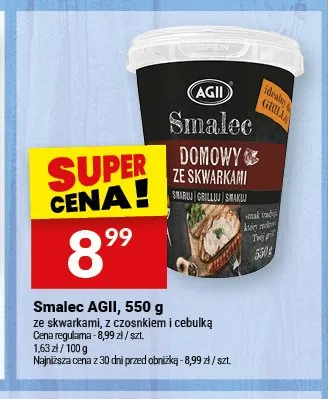 Smalec ze skwarkami AGII promocja w Twój Market