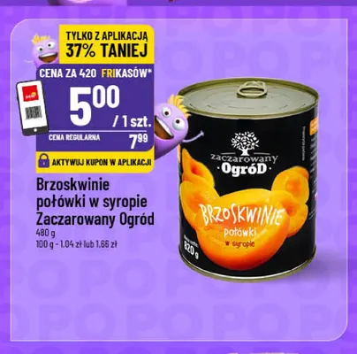 Brzoskwinie połówki w syropie Zaczarowany Ogród promocja w POLOmarket