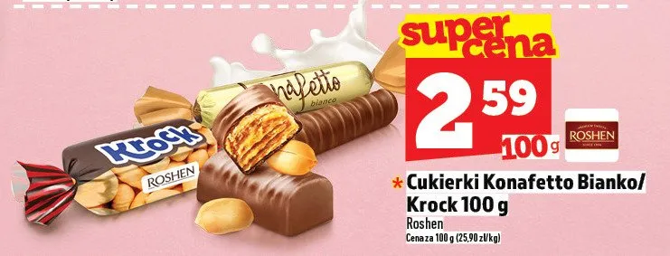 Cukierki konafetto bianko/krock promocja w TOPAZ