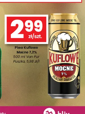Piwo Kuflowe Mocne 7,2% promocja w emma MARKET