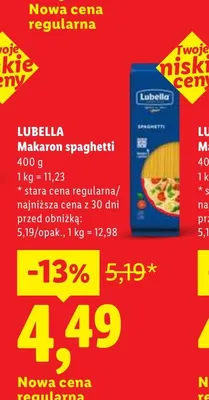 Makaron spaghetti Lubella promocja w Lidl