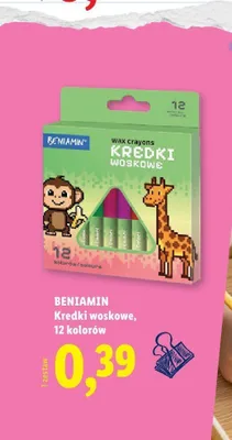 Kredki woskowe Beniamin promocja w Lidl
