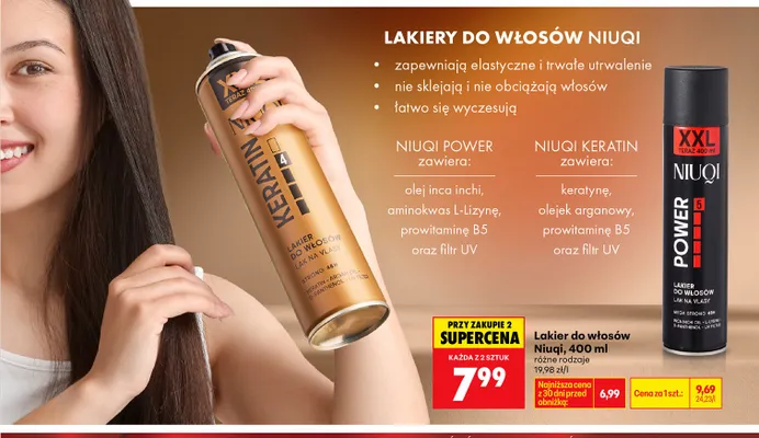 Lakier do włosów różne rodzaje promocja w Biedronka