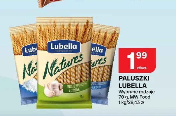 Paluszki Lubella Natures z solą morską promocja w Chorten
