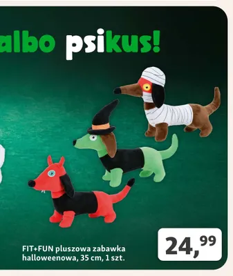 Pluszowa zabawka halloweenowa 35 cm FIT+FUN promocja w MAXI ZOO