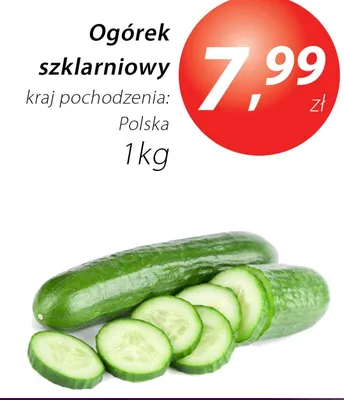 Ogórek szklarniowy promocja w Market Point