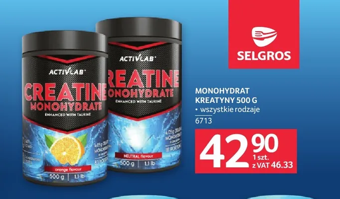 Monohydrat kreatyny Activlab promocja w Selgros