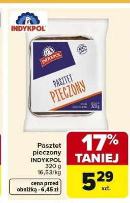 Pasztet pieczony INDYKPOL promocja w Carrefour