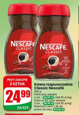 Kawa rozpuszczalna Classic Nescafé promocja w Dino
