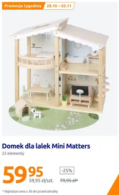 Domek dla lalek Mini Matters 22 elementy promocja w Action