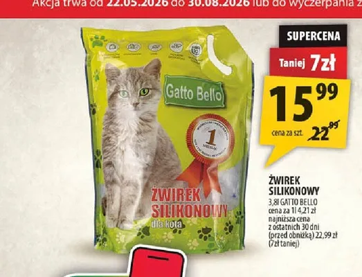 Żwirek silikonowy Gatto Bello promocja w Arhelan