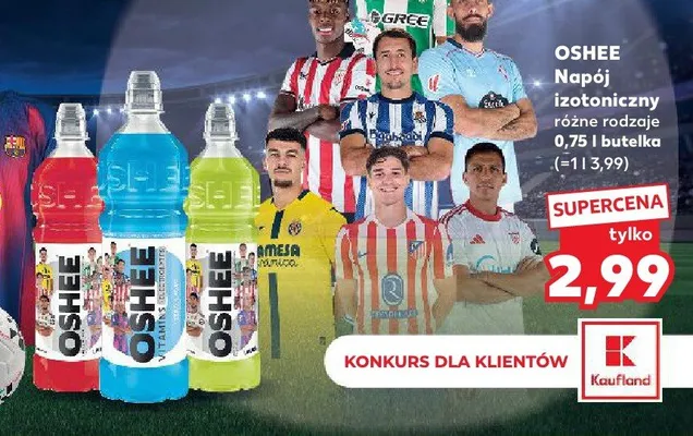 Napój izotoniczny Oshee niebieski promocja w Kaufland