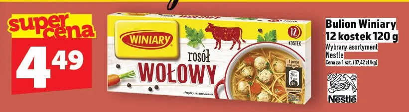 Bulion Winiary 12 kostek 120 g promocja w TOPAZ