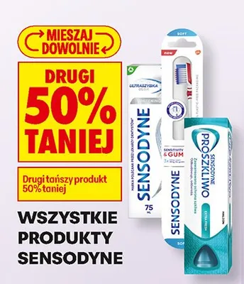 Wszystkie produkty Sensodyne DRUGI -50% promocja w Biedronka