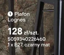 Plafon Lognes 1 x E27 czarny mat promocja w Castorama