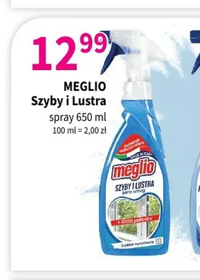 Płyn do szyb i luster Meglio spray promocja w Drogerie Polskie