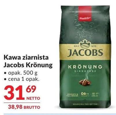 Kawa ziarnista Jacobs Krönung promocja w Makro
