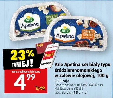 Arla Apetina ser biały typu śródziemnomorskiego w zalewie olejowej promocja w Twój Market