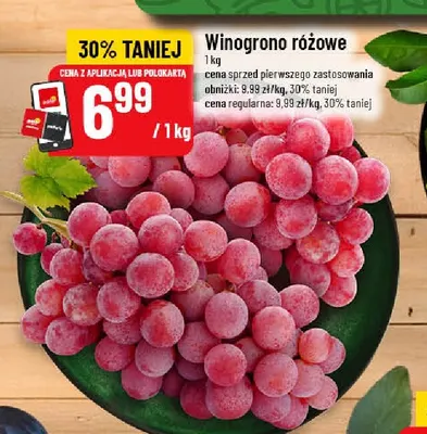 Winogrona różowe promocja w POLOmarket