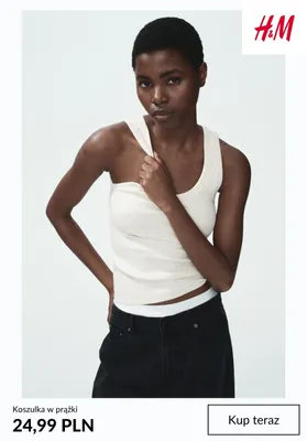 Koszulka w prążki H&M promocja w H&M