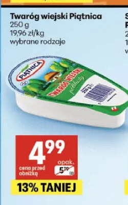 Twaróg wiejski Piątnica promocja w Delikatesy Centrum