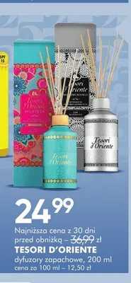 Dyfuzory zapachowe TESORI D'ORIENTE promocja w Super-Pharm