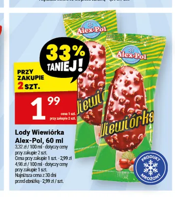 Lody Wiewiórka Alex-Pol promocja w Twój Market