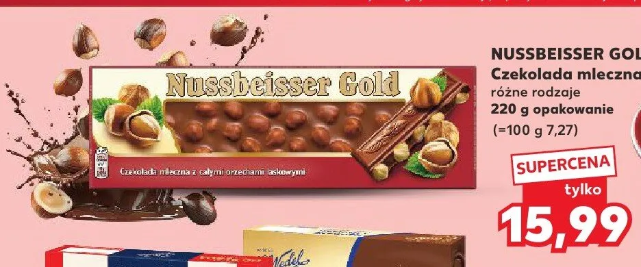 Czekolada mleczna Nussbeisser Gold promocja w Kaufland