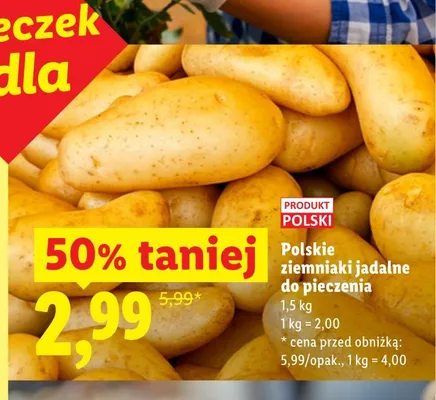 Ziemniaki jadalne do pieczenia polskie promocja w Lidl