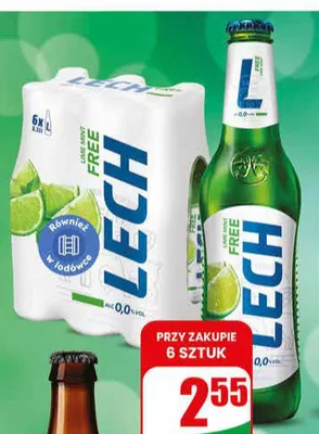 Piwo bezalkoholowe Lech Free limonka mięta promocja w Dino