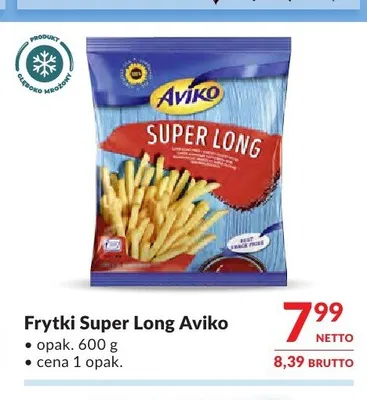 Frytki Super Long Aviko promocja w Makro