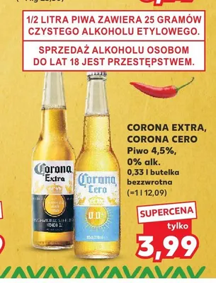 Piwo Corona Extra promocja w Kaufland
