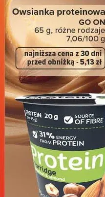 Owsianka proteinowa z czekoladą mleczną Go on! promocja w Carrefour Market